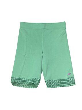 Lucky & Me Lace Trim Bike Shorts Girls Size 9/10 Cotton, Modal Blend Green Knit